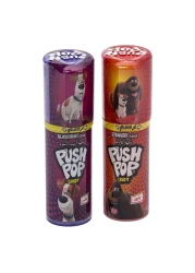 Bazooka Push Pop Strawberry And Black Current Flavored Candy 15g Pack of 20