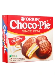 Orion Choco-Pie Chocolate Coated and Filled with Marshmallow Biscuit, 30g Pack of 12