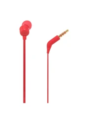 JBL Tune 110 Headphones Wired In-Ear Deep And Powerful Pure Bass Sound Red