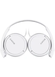سونيMDR-ZX110AP سماعة رأس مع ميكروفون سلكي فوق الأذن -أبيض.