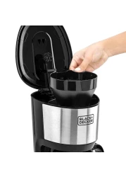بلاك آند ديكر ماكينة تحضير القهوة DCM750S، 750 واط، 1.25 لتر، أسود، من الفولاذ المقاوم للصدأ، إيقاف تشغيل تلقائي