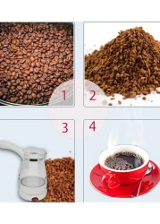 Electric Glass Turkish Coffee Pot - 800W Electric Heating Boiling Kettle for Turkish Coffee, Tea, and Hot Milk , Fast Heating, Easy Pour Spout, Auto Shut-Off, BPA-Free