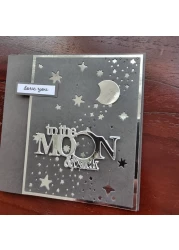 Grey and sliver 'To the moon and back'