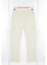  Collection Stone Cargo Pocket Baggy Fit 100% Cotton Gabardine Casual Pants Tmnss24Pl00021