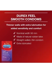 Durex Feel Smooth Condom, 12 Pieces