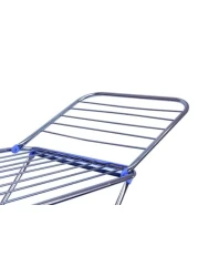 رف تجفيف الملابس من الستانلس ستيل ، قابل للتعديل والطي لسهولة السفر ، للاستخدام الداخليي