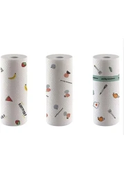 يمكن التخلص منها قماش تنظيف المناشف قابل للغسل مناشف ورقية المطبخ متعددة الأغراض غير المنسوجة المناشف 3 بكرات 150 ورقة