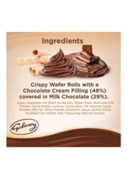 Galaxy Flutes Cream Crispy Wafer Rolls with a Chocolate Cream Filling Covered in Milk Chocolate 5 Wafers, 22.5g Pack of 2
