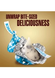 Hershey's Kisses Cookies And Cr&egrave;me White Chocolate Coating with Cookie Bits 100g Pack of 2