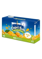 كابري صن عصير البرتقال ممزوج بدون سكر مضاف 200 ملل حزمة من 10