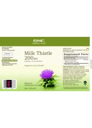 GNC Herbal Plus Milk Thistle 200mg Supports Liver Health 300 Capsules