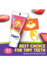 معجون الأسنان سيجنال جونيور، بنكهة الفراولة، ٥٠ مل عبوة من قطعتين