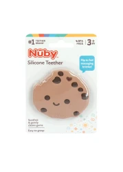 Nuby All Silicone Chocolate Chip Cookie Teether 3 Months
