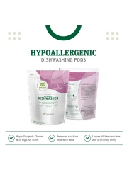 Grab Green Automatic Dishwashing Detergent Pods 24 Count Thyme Fig Leaf Scent Plant and Mineral Based Superior Cleaning Powerful Grease Removal