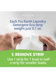 Tru EarthCompact Dry Laundry Detergent Sheets Unscented Up to 64 Loads 32 Sheets ParabenFree Original EcoStrip Liquidless Laundry Detergent Travel Laundry Sheets