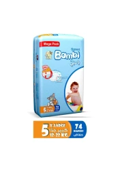 Sanita Bambi Tom &amp; Jerry Diapers Extra Large Size 5 12-22kg Mega Pack 74 Diapers