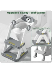 Rabb 1st Potty Training Seat Upgrade Toddler Toilet Seat for Kids Boys Girls 2 in 1 Potty Training Toilet Splash Guard AntiSlip Pad Step Stool