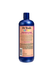 Dr Teal's Kids 3-in-1 Bubble Bath Body Wash and Shampoo Elderberry Bath with Vitamin C and Essential Oils 591ml