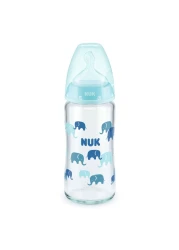 Nuk First Choice+ Glass No-Colic Feeding Bottle 25036C Multicolour 300ml
