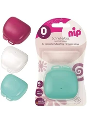 Nip 2-In-1 Pacifier/Soother Box Sterilizer And Hygienic Soother Storage Case, Microwavable, Clean Soothers In 60 Seconds, Made In Germany, Fits Most Soothers - Blue