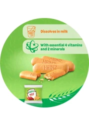 هاينز فارليز بسكويت مغذي للرضع والأطفال بنكهة التفاح 60 غرام حزمة من 4