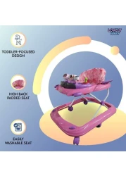 Lovely Baby Foldable Kids Walker BW10 with Adjustable Height, Musical Toys, Rotating Wheels, Comfortable &amp; Safe Activity Walker for Toddlers, Small Infant Boy Girl 6-18 months - Pink