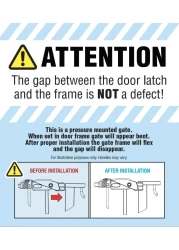 Regalo Easy Step Extra Tall Walk Thru Baby Gate Bonus Kit Includes 4Inch Extension Kit Pressure Mount Kit and Wall Cups and Mounting Kit Black 4 Count Pack of 1