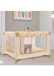Dream On Me Zodiak Portable Playard with Carry Bag Shoulder Strap Beige