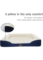 Dugyluv Dog Bed, Orthopedic Sofa Dog bed With Memory Foam, Removable Cover, Waterproof Lining and Nonskid Bottom,Pet Bed for Dogs (Large)