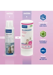 Virbac Allerderm Sensitive Skin Shampoo for Dogs &amp; Cats &ndash; Oatmeal Formula, 250ml

