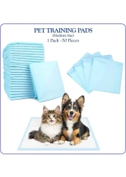 Pee pads for Dogs, Absorbent, 45x60 cm (M), Disposable pad with 5-layer thickness, Soft &amp; Comfortable, Quick dry pads for Small to medium pets, Leak-Proof and Portable, 50 Pieces of 1 pack (Blue)