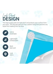 Ultra-Absorbent Blue Pet Training Pads for Dogs, Puppy Trainer Pads, Toilet Pee Wee Dog Pet Cat Mat, Small Size pack of 50