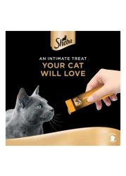 Sheba Cat Food, Melty Mixed Creamy Treats Chicken &amp; Chicken &amp; White Fish 12g Pouches (Pack of 4)