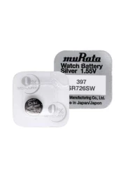 Murata 397 (SR726SW) 1.55V Silver Oxide 0% Hg Mercury Free Battery For Watches - 10 Batteries