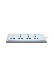 Philips 4-Way Universal Outlets Extension Socket White 2m