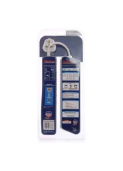 Oshtraco 4 Way Switch Extension Cord White 2m