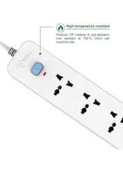 Gongniu 4 Socket Extension Board with 4 Switch and Wire Power Extension for Home, Office Extension Socket