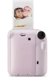 Fujifilm Instax Mini 12 Instant Film Camera, Auto Exposure With Built-In Selfie Lens, Lilac Purple