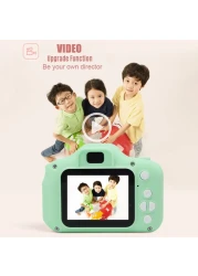 Generic-Kids Camera HD 2.0 Inches IPS Screen Video Camera Digital Camera Children Selfie Toy Camera Rechargeable With Hanging Rope Cable Girls Boys Gifts