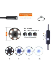 Generic-Wireless 3 in 1 Waterproof USB Port 7mm Visual Lens Mini Camera Portable Inspection Cam