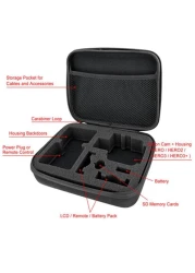 Generic - Medium Travel Storage Carry Hard Bag Case For GoPro HERO 7/6/5/4/3Plus/3 Camera Black