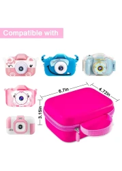Againmore Kids Camera Case Compatible with ESOXOFFOREfor Mgaolofor BOFIDARfor LETSHAHAfor MindPalfor Cimizi Instant Print Camera Portable Digital Cameras Protective Storage BagRose