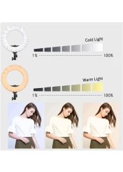 Coopic Rl-14D Bio-Color 3200K- 5600K Dimmable Ring Video Light (14 Inches/36 Centimeters Outer, 36W, 1024 Pieces LED Smd) Black