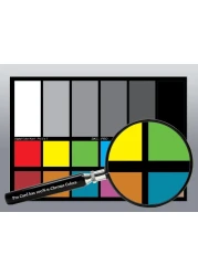 DGK Color Tools DKCPro 5 x 7 Set of 2 White Balance and Color Calibration Charts with 12 and 18 Gray Pro Quality Includes Frame Stand and User Guide