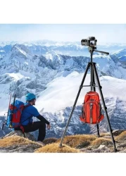 Camera Tripod DSLR Camera Tripod With Plates For Lightweight Video Tripod Stand For Travelling Phone Tripod With Fluid Head Phone Holder Wireless Remote Max Load