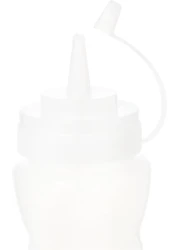 FITTO 16 Oz Ketchup Bottle with Cap - Plastic Squeeze Bottle for Ketchup, Mustard, Dressings, and Sauces, BPA-Free Food Safe Design, Ideal for Indoor and Outdoor Use, Easy to Clean and Recyclable