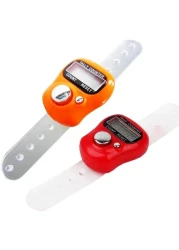 FITTO Multi-Functional Electronic Finger Counter 5-Digit LCD Display - EQ Clicker Mechanical Hand Tally Tasbih Digital Tracker for Muslim Prayer Counter - Mini Handheld Clicker