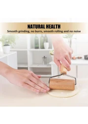 Fitto 10cm Wooden Rolling Pin - Premium Quality Baking Tool for Pastry, Dough, and Pizza - Durable, Easy to Clean, Perfect for Kids and Adults, Non-Stick Surface, Kitchen Essential