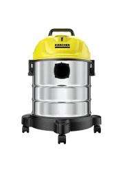 كارشر WD 1s مكنسة كلاسيكية للرطب والجاف بقدرة 1500 واط - صفراء