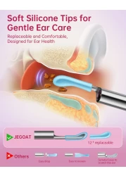 Ear Wax Removal Tool Camera 1296P HD Scope and 6 LED Lights Ear Cleaner with Camera Ear Cleaning Kit Earwax Remover Tool with 10 Spoon